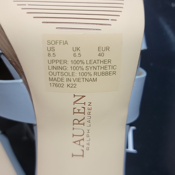 Ralph Lauren Ankle Strap  Platform Sandals 1" Platform 2.75" heel 100% Authentic - Picture 9 of 13